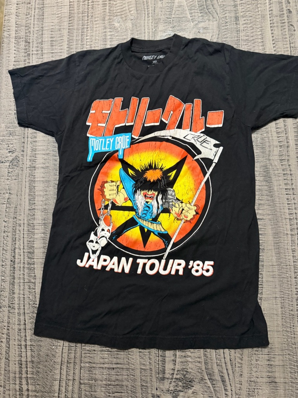 Mötley Crüe Japan Tour '85 Black Graphic Tee